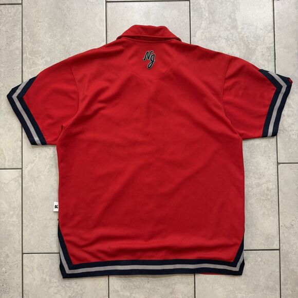 Nike NBA New Jersey Nets XL Oversize Red Warm-Up Jacket Shooting Shirt Fits 3XL - Picture 4 of 11